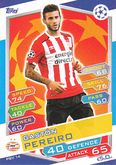 Gaston Pereiro PSV Eindhoven 2016/17 Topps Match Attax CL #PSV14